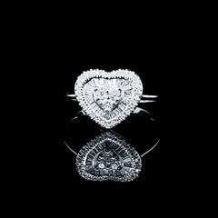 PREORDER | Heart Paved Diamond Ring 14kt