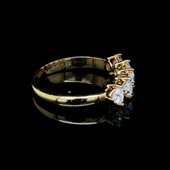 #EternityByLVNA | Golden Heart Half Eternity Diamond Ring 14kt