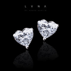 #LoveLVNA | 0.90cts I VVS Heart Brilliant Solitaire Stud Diamond Earrings 18kt