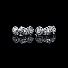 PREORDER | Cluster Shape Diamond Earrings 14kt