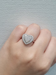 PREORDER | Heart Invisible Setting Diamond Ring 14kt