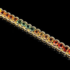 PREORDER | Multi-Colored Gemstones Diamond Bracelet 14kt