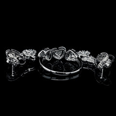 PREORDER | Heart Dangling Diamond Jewelry Set 14kt
