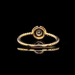 Golden Classic Round Diamond Ring 14kt | CLR