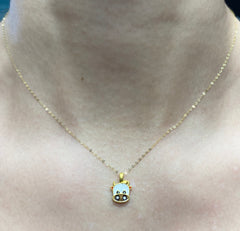 #LoveIVANA | 24kt Gold Lucky Charm Pendant Necklace in 16-18” 18kt Yellow Gold Chain