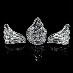 PREORDER| Angel Wings Deco Statement Diamond Jewelry Set 14kt