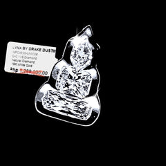 Meditating Buddha Sculpture Pendant Diamond Necklace 18kt