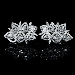 PREORDER | Cluster Shape Statement Diamond Earrings 14kt