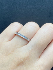 长方形钻石结婚戒指 18 克拉