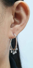 #LVNA2024 | Large Station Dangle Hoop Diamond Earrings 14kt