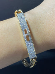 PREORDER | Golden Belt Bar Diamond Bracelet 14kt