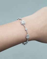 PREORDER | Duo Shape Link Eternity Diamond Bracelet 14kt