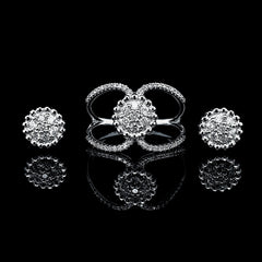 PREORDER | Round Deco Diamond Jewelry Set 14kt