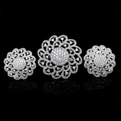 PREORDER | Round Floral Diamond Jewelry Set 14kt