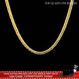 Men’s Golden Rope Chain Necklace 18kt 21”