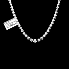 2.8cts Half Eternity Choker Tennis Diamond Necklace 14kt
