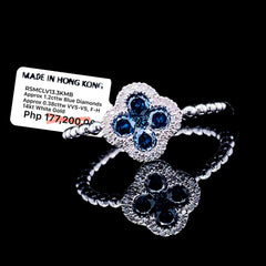 #LVNA선물 | 블루 다이아몬드 럭키 클로버 다이아몬드 반지 14kt
