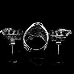 PREORDER | Heart Statement Diamond Jewelry Set 14kt