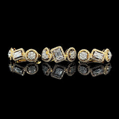 PREORDER | Golden Multi-Shape Diamond Jewelry Set 14kt