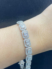 Medium Emerald Eternity Diamond Bracelet 14kt