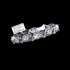 유니크 | 이터니티 페어 헤일로 인비저블 세팅 데코 다이아몬드 브레이슬릿 18kt