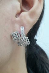 Square Deco Diamond Jewelry Set 14kt