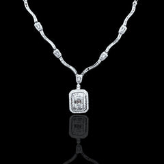 PREORDER | Large Emerald Drop Choker Diamond Necklace 14kt