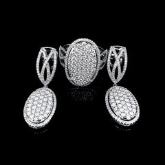 PREORDER | Oval Paved Diamond Jewelry Set 14kt