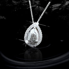 LVNA Signatures Rare Gray Tears Colored Diamond Necklace 18kt