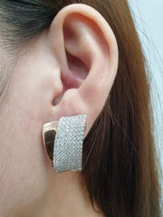 PREORDER | Rose Statement Diamond Earrings 14kt