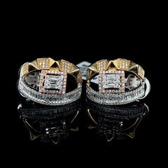 #LVNA2024 | Multi-Tone Crown Creolle Diamond Earrings 14kt