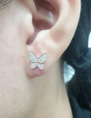 PREORDER | Rose Butterfly Paved Diamond Jewelry Set 14kt