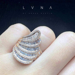 PREORDER| Rose Angel Wings Diamond Statement Jewelry Set 14kt
