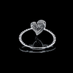 Classic Heart Paved Diamond Jewelry Set 14kt