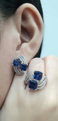 PREORDER | Sapphire Crossover Diamond Jewelry Set 14kt