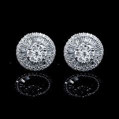 Preorder | 6carat Face Classic Round Stud Diamond Earrings 14kt