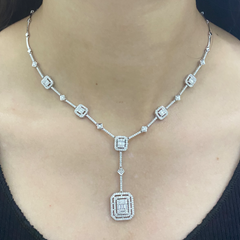 PREORDER | Emerald Statement Diamond Necklace 14kt