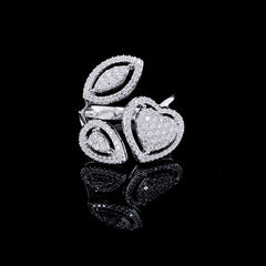 PREORDER | Heart Leaf Deco Diamond Ring 14kt