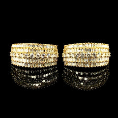 PREORDER | Golden Fringe Millionaire’s Hoop Diamond Earrings 14kt