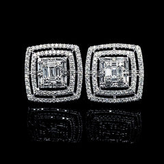 PREORDER| Large Cushion Halo Diamond Jewelry Set 14kt