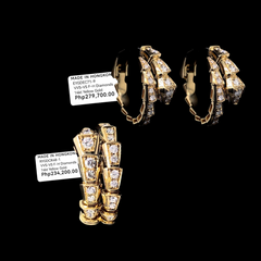 PREORDER | Golden Serpentine Diamond Jewelry Set 14kt