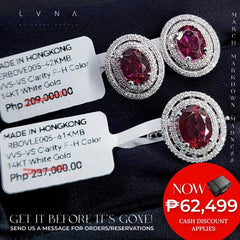 Red Ruby Oval Halo Gemstones Diamond Jewelry Set 14kt