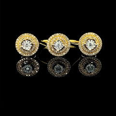 PREORDER| Golden Round Diamond Jewelry Set 14kt