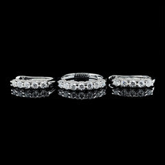 PREORDER | Half Eternity Paved Hoop Diamond Jewelry Set 14kt