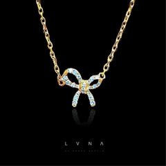 PREORDER | Golden Ribbon Deco Diamond Necklace 18kt