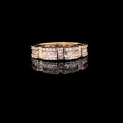 #ThePromise | Golden Baguette Half Eternity Diamond Ring 18kt