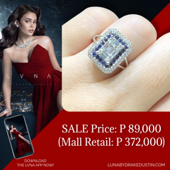 PREORDER | Emerald Blue Sapphire Gemstones & Diamond Ring 14kt