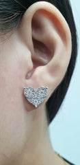 PREORDER | Large Classic Heart Diamond Earrings 14kt