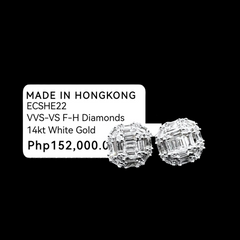 PREORDER | Cushion Cathedral Stud Diamond Earrings 14kt