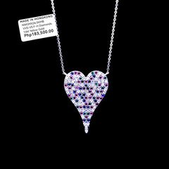 PREORDER | Heart Mixed Gemstones & Diamond Necklace 14kt